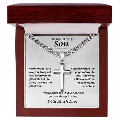 To My Bonus Son — The GIft of You, Cuban Link Chain