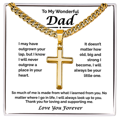 To My Wonderful Dad — I'll Always Look Up to You, Cuban Link Chain