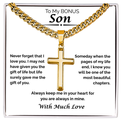 To My Bonus Son — The GIft of You, Cuban Link Chain