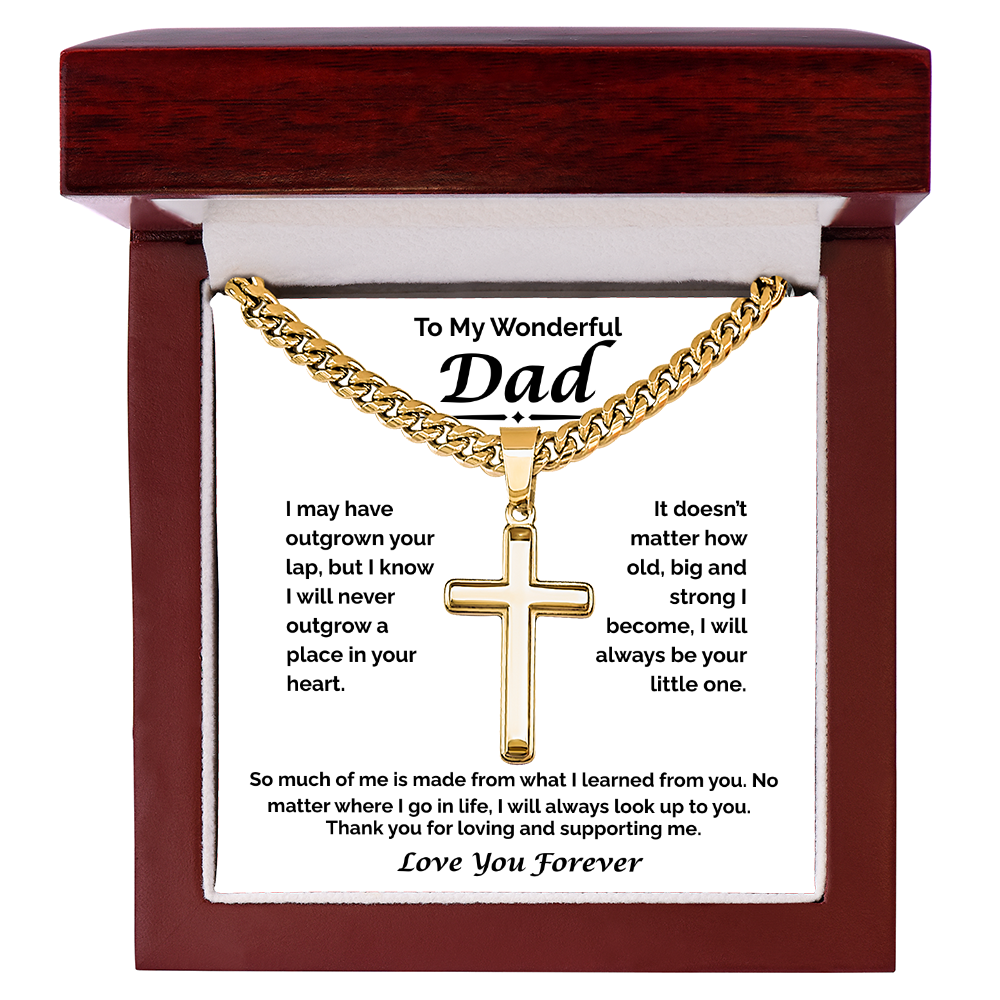 To My Wonderful Dad — I'll Always Look Up to You, Cuban Link Chain