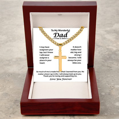 To My Wonderful Dad — I'll Always Look Up to You, Cuban Link Chain